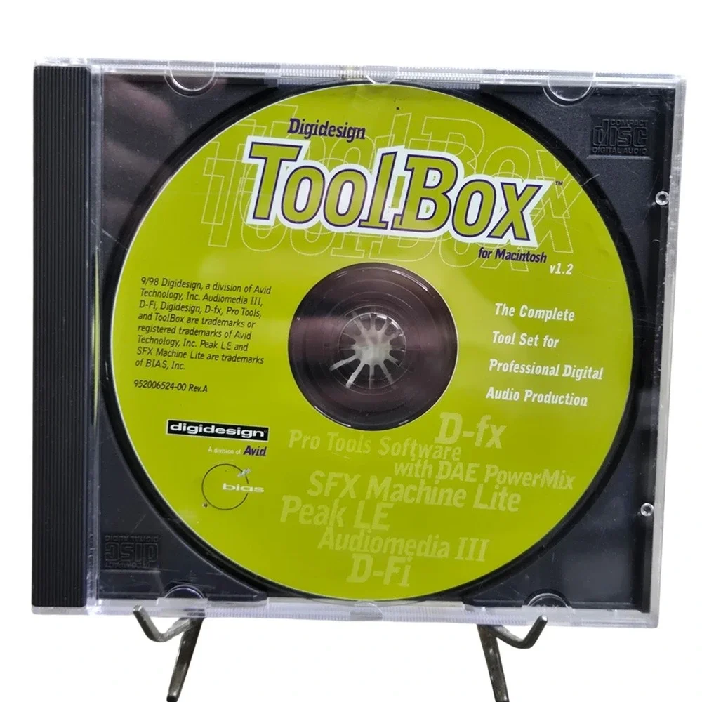 Digidesign ToolBox v1.2 for‎ Macintosh Pro Tools Software CD-ROM Tested